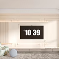 Modern TV Background Wall Design With Decorative Molding And Living Room Elements 3d model