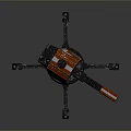 Turret Turntable Railgun Sci-fi Tower Defense Game Tower Defense Sci-fi Turret Game Turret Game Battery 3d model