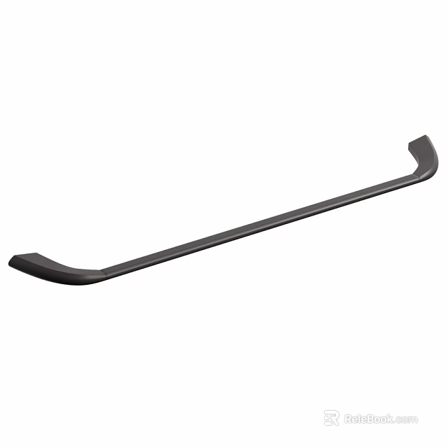 Daily Washing Essentials Black Metal Towel Rack for Bathroom Use 3d model 