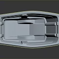 Dual Compartment Plastic Trash Bin With Wheels And Black Frame