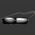 Heart Shaped Metallic Glossy Bag With Silver Chain Strap And Decorative Studs