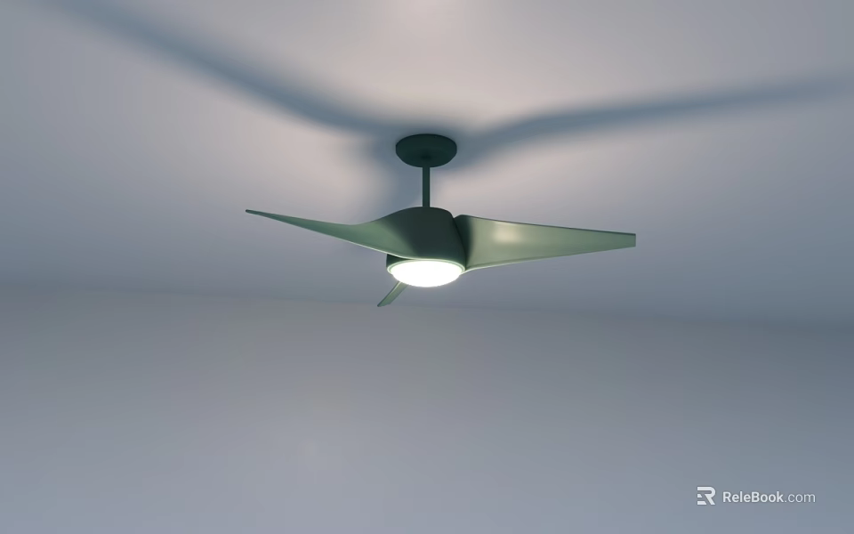 Contemporary Metal Leaf Design Chandelier Hanging From Ceiling With Bright Lighting 3d model 