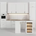 White Kitchen Cabinets With Countertop Sink Oven And Under Cabinet Lighting