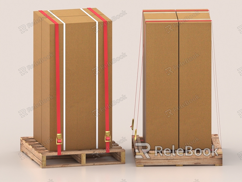 Pallet Stack Box Logistics Box Wood Box Carton Box Storage Logistics model