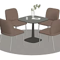 Leisure Table and Chair Negotiation Table and Chair Dining Table and Chair 3d model