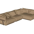 Felxform Modern Multiplayer Sofa Corner Sofa Large Space Living Room Sofa 3d model