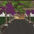 Grape Corridor Grape Grape Flower Rack 3d model