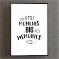 Framed Wall Art With Little Moments Big Memories And Cloud Design