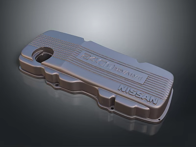 Nissan V6 24V Engine Valve Cover Metallic Automotive Engine Part Design 3d model