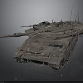 Vintage Military Vehicle Tank Featuring Armored Hull Cannon Tracks And Antennas