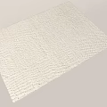 Elegant Light Colored Square Carpet With Soft Woven Texture For Modern Home Decor 3d model