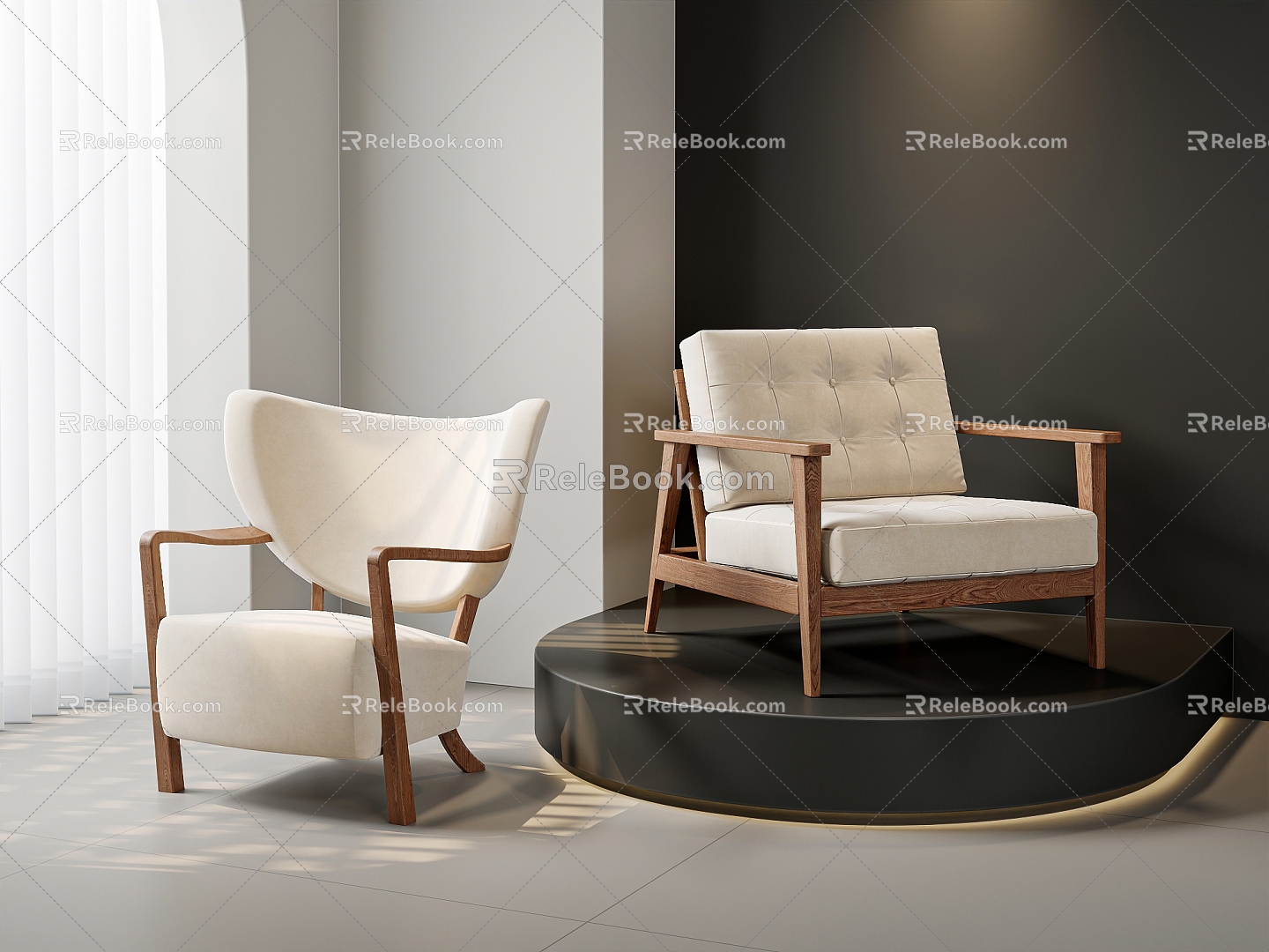 Modern single chair 3d model