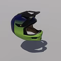 Stylish Sports Helmet With Green And Blue Gradient Design For Safety