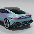 Stylish Gradient Colored Sports Car With Custom Color Swatches And Sleek Design