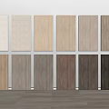 Various Natural Wood Wall Paneling Samples with Different Wood Tones for Interior Design