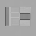Various Black And White Decorative Grid Panels With Modern Patterns For Home Decor 3d model