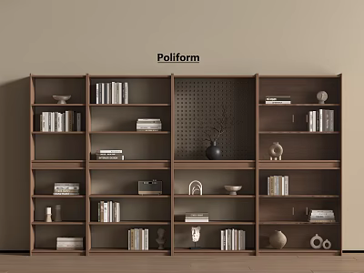 Modern Bookshelf Decorative Shelf Bookshelf 3d model