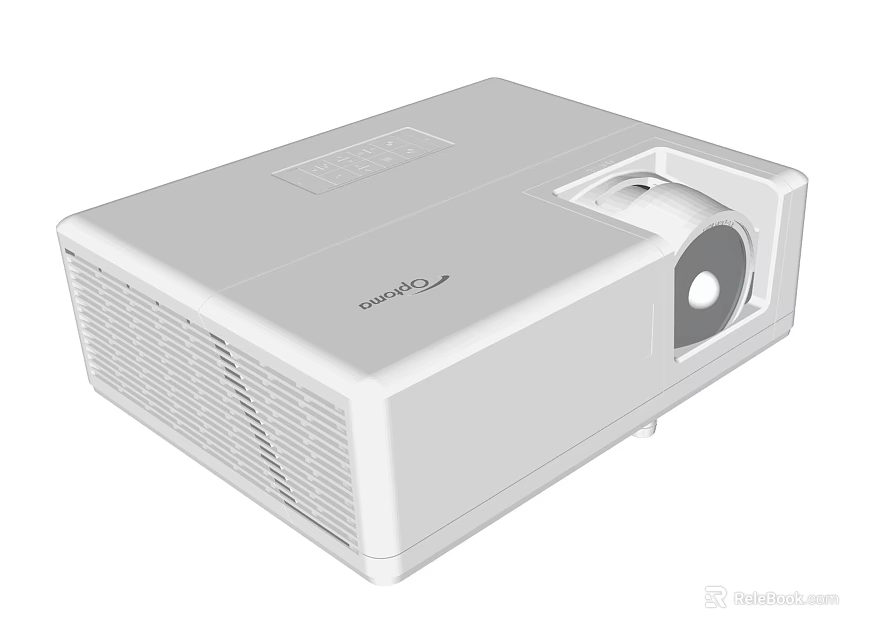 Projection Monitoring Projector With White Compact Design And Advanced Monitoring Features For Home Office 3d model 