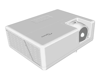 Projection Monitoring Projector With White Compact Design And Advanced Monitoring Features For Home Office 3d model