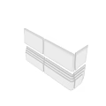 White Building Components With Smooth Surface And Modular Layered Design