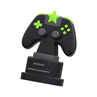 Modern game console gamepad cartoon game console 3d model