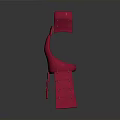 Red Abstract Biological Form With Wing Like Structures And Stepped Body Design On Dark Surface