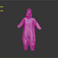 Pink And White Unicorn Onesie With Horn And Mane Decorations For Adults Or Kids Pajamas