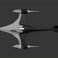 Futuristic Aerodynamic Spacecraft With Sleek Wings And Silver Black Design For Space Exploration