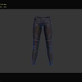 Stylish Brown Leather Utility Pants With Multiple Pockets And Stitching Details