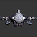 Game and Movie Character with Blue White Hair Dark Outfit Golden Decorations and Long Sleeves