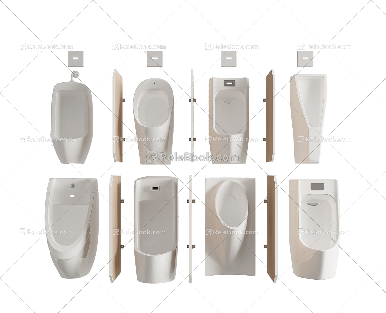 Modern urinal men squatting urinal model