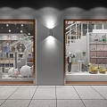 Modern Department Store Kids Section with Clothing Racks Teddy Bears and Display Tables Plants