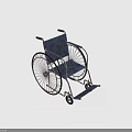 Sturdy Mobility Wheelchair Featuring Blue Padded Seat Metal Frame And Large Wheels