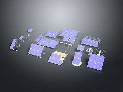 Computer Internal Components Display With Motherboard CPU Graphics Card And RAM Modules 3d model