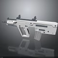 Modern White Assault Rifle With Sleek Design And Tactical Features
