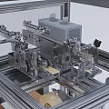 Industrial Equipment with Metal Frame Transparent Enclosure Multi layer Structure and Mechanical Components