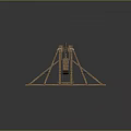 Functional Vehicle With Wooden Triangular Support Frame And Throwing Arm Ropes