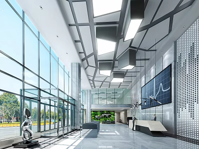 Modern Hall Office Hall 3d model