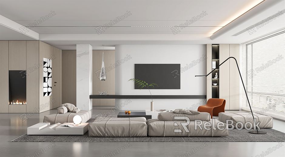 modern living room model