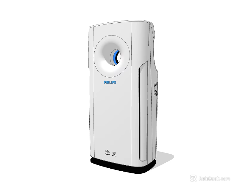 Philips White Air Purifier Home Appliance With Sleek Design And Efficient Cleaning 3d model 