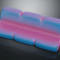 Multi Person Sofa With Pink And Blue Gradient Textured Surface Design