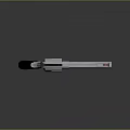 Silver Revolver With Black Grip And Shiny Metallic Finish Design