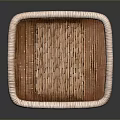 Handwoven Wicker Storage Basket With Rectangular Shape Wooden Base For Home Organization