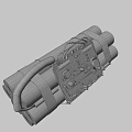 Weapon Bomb With Electronic Circuit Board Digital Timer Yellow Coiled Hose And Metal Straps