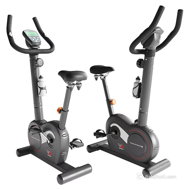 Home Gym Stationary Bikes With Digital Display Water Bottle Holder and Ergonomic Design 3d model 