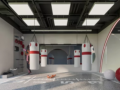 Modern Boxing Room 3d model Modern Boxing Room 3d model