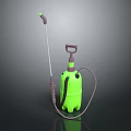 Green Handheld Sprayer with Long Nozzle and Flexible Hose for Household Garden Use
