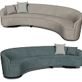 Modern Multiplayer Sofa Curved Sofa 3d model