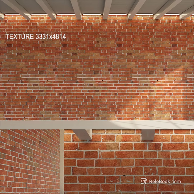 Detailed Red Brick Wall Texture For Construction Material And Architectural Design 3d model 