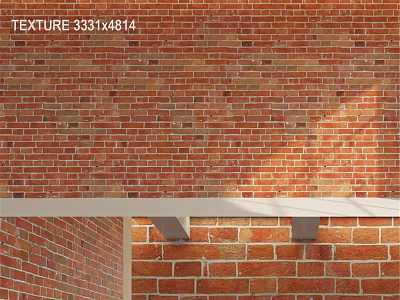 Detailed Red Brick Wall Texture For Construction Material And Architectural Design 3d model
